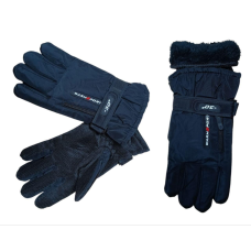 Чоловічі флісові рукавички на ремінці зі змійкою на хутрі Warmsport